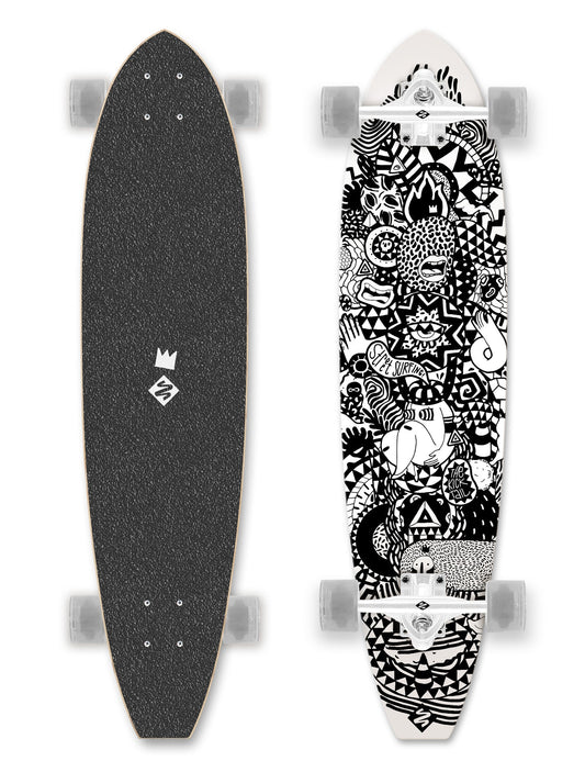 Street Surfing Longboard Rumble Jungle Kicktail 8.5" x 36"