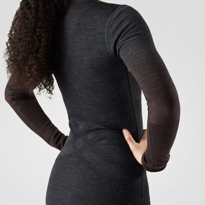 Smartwool - Intraknit Thermal Merino Base Layer Crew - Women's - Charcoal-Mink Stripe
