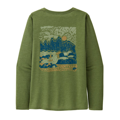 Patagonia W's L/S Capilene Cool Daily Graphic Shirt - Waters - DQ
