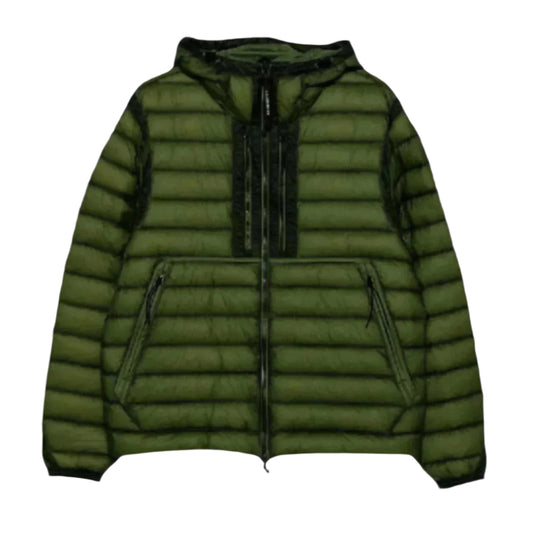 [C.P. Company] DD-Shell Goggle Hooded Down Jacket in Capers Green