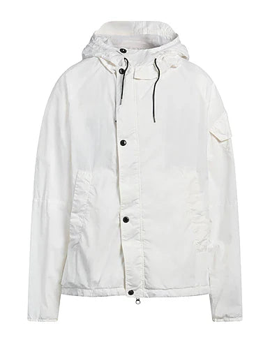 Cp Company Flatt Nylon Lens Jacket In White