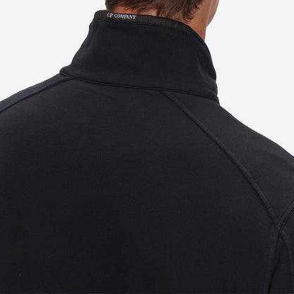 Cp Company 16cm Light Fleece Lens Quarter Zip in Black