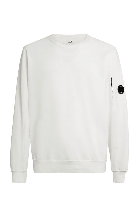 Cp Company 16CM Light Fleece Lens Sweatshirt In White