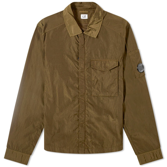 Cp Company Chrome-R Overshirt In 041A Ivy Green