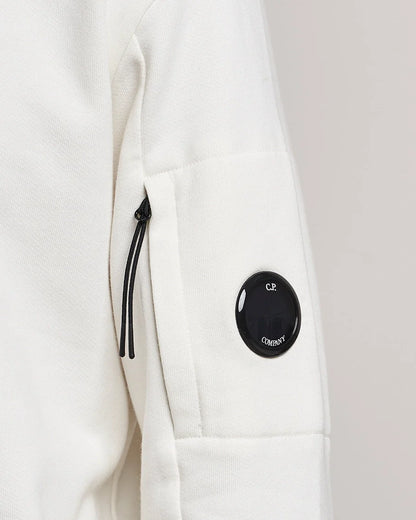Cp Company 023A Diagonal Raised Lens Sweatshirt In White