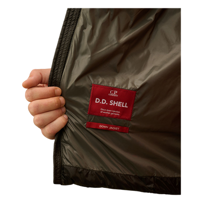 Cp Company D.D Shell Down Gilet In Butternut Brown