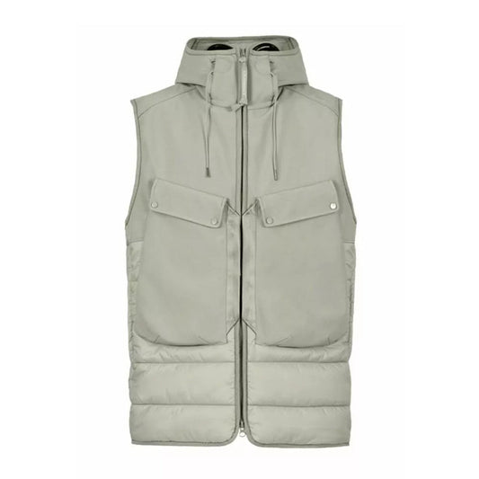 Cp Company Mixed Shell-R Goggle Gillet In Silver Sage