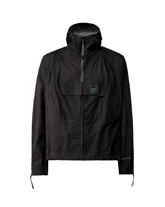 Cp Company Metropolis Nylon Pertex Lightweight Hooded Jacket in Black