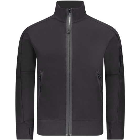 Cp Company Diagonal Raised Lens Full Zip In Navy