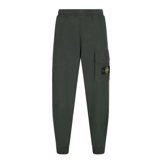 [Stone Island] Cotton Fleece Regular Fit Joggers in Juniper
