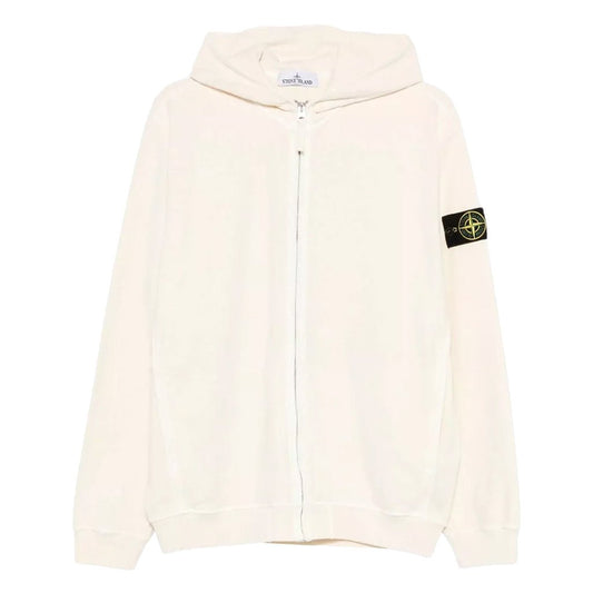 [Stone Island] Malfile Fleece "Old" Effect Zip-Up Hooded Sweatshirt