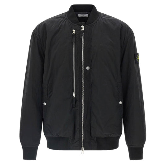 [Stone Island] Nylon Metal Bomber Jacket in Black
