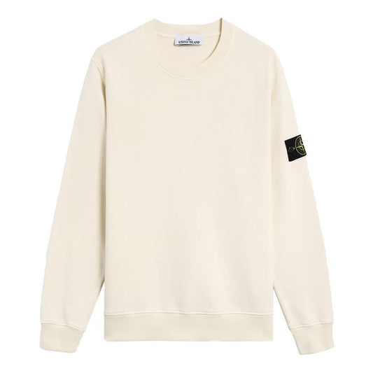[Stone Island] Organic Cotton Fleece Garment Dyed Sweatshirt