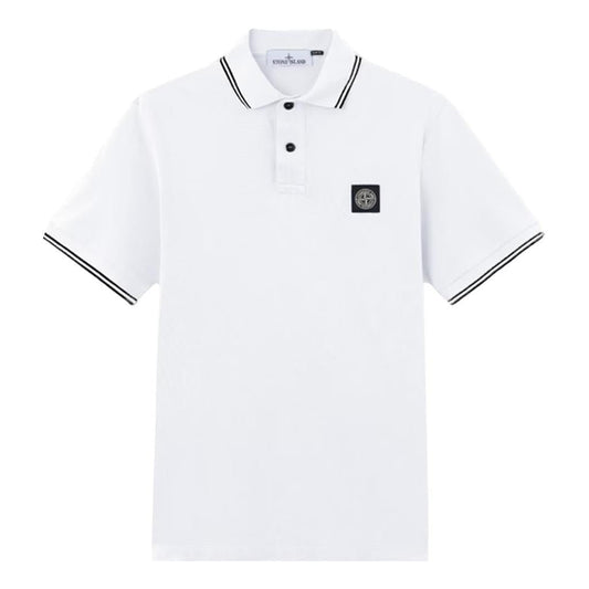 [Stone Island] Organic Cotton Piqué Short Sleeve Polo