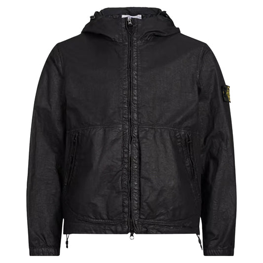 [Stone Island] Organic-Look Nylon Panama-TC Hooded Jacket
