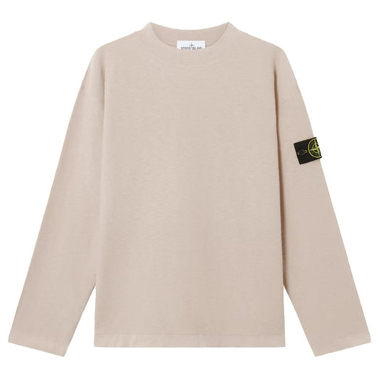[Stone Island] Plush Stitch Cotton Loose Fit Crater-Neck Knit