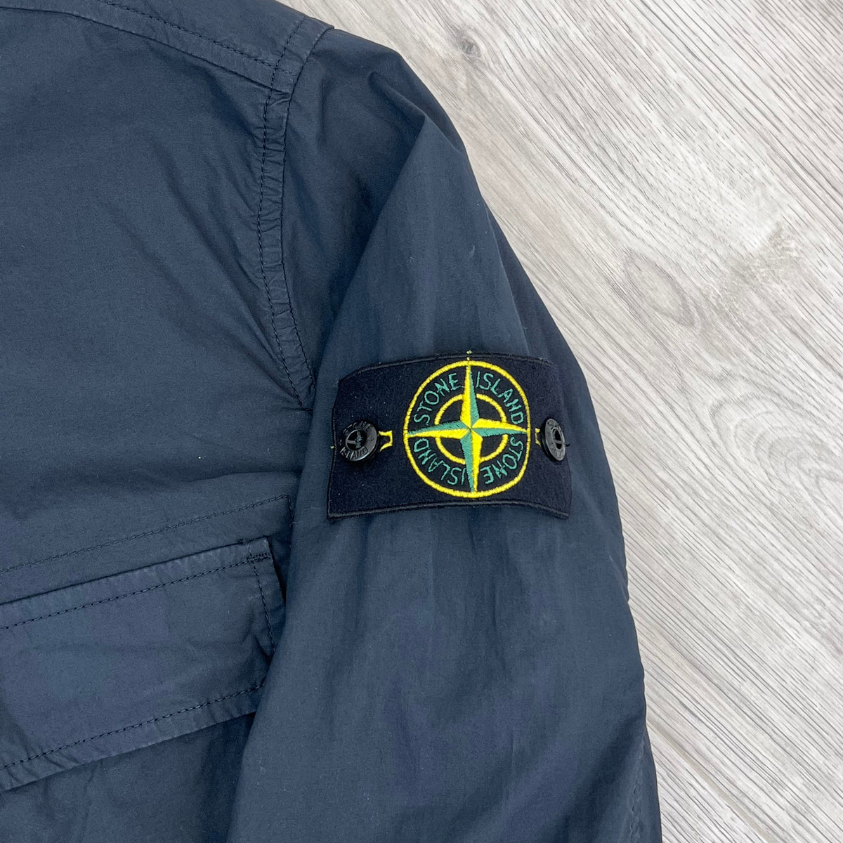 Stone Island 'Paracadute' Zip Overshirt - Navy